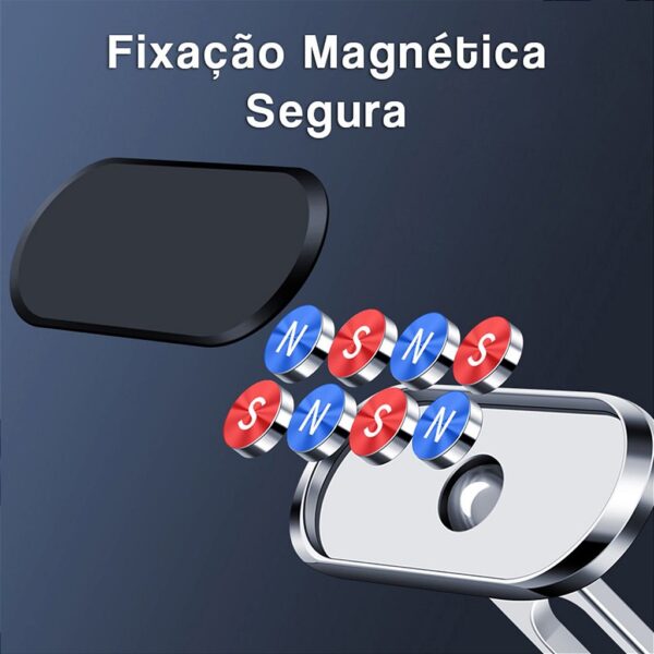 Suporte Celular Automotivo 360° Universal Magnético Para Carro Imã Veicular - Image 4